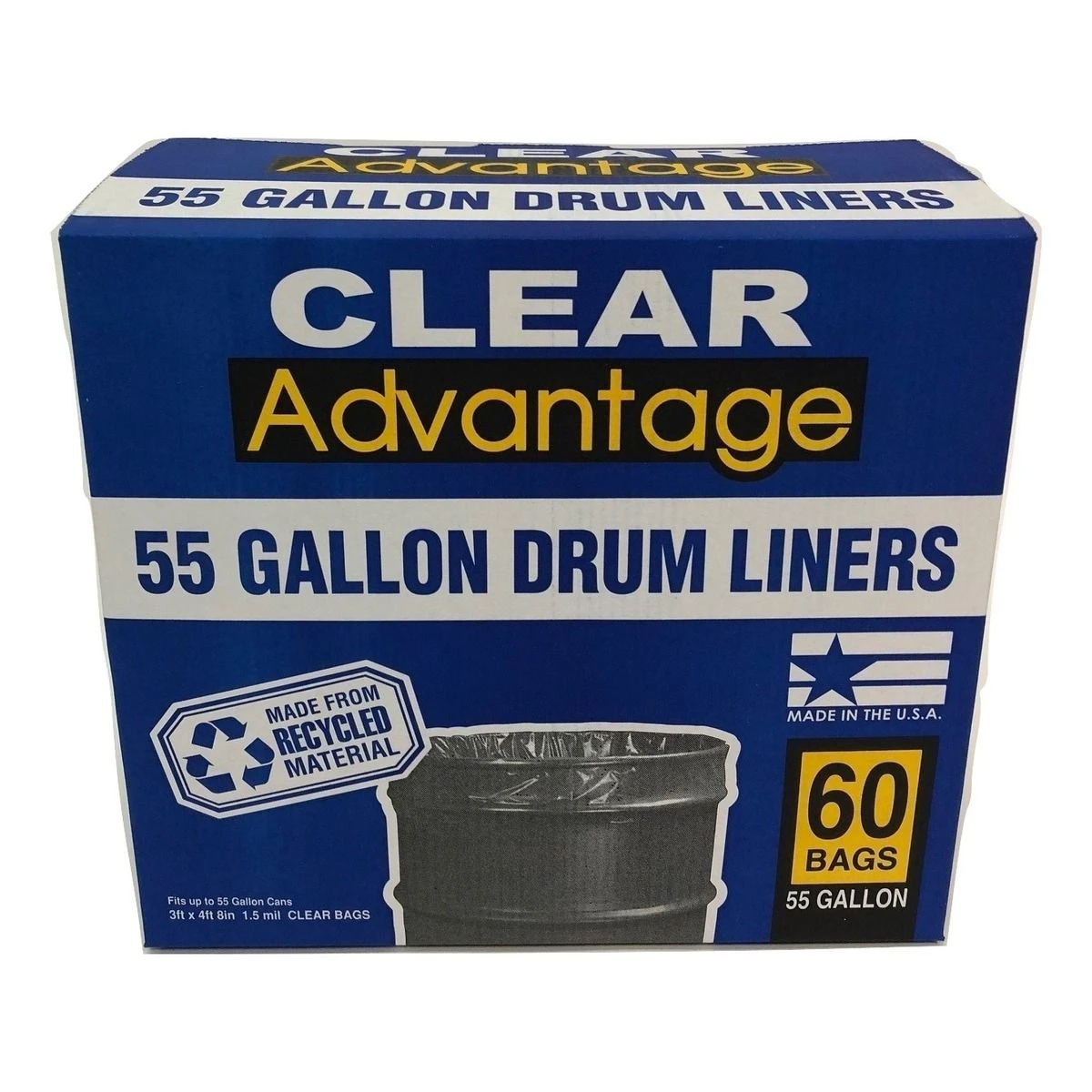 Jadcore Drum Liners, Clear, 60 Count, DL55C-DP, 55 Gallon 3 Jadcore Drum Liners, Clear, 60 Count, DL55C-DP, 55 Gallon