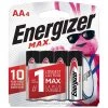 Energizer Max Alkaline Battery, 4-Pack, E91BP-4, AA