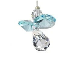 Woodstock Chimes Crystal Guardian Angel - Aquamarine, CGAQ