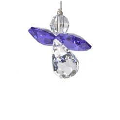 Woodstock Chimes Crystal Guardian Angel - Amethyst, CGAT