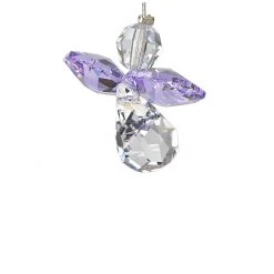 Woodstock Chimes Crystal Guardian Angel - Light Amethyst, CGLA