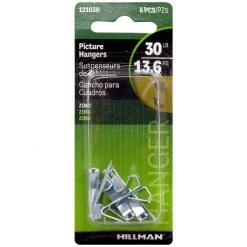 Hillman 30 LB Zinc Plated Conventional Picture Hangers, 121030 8 Hillman 30 LB Zinc Plated Conventional Picture Hangers, 121030 -Deals Home Goods Store sftp a s assets20201209000000010