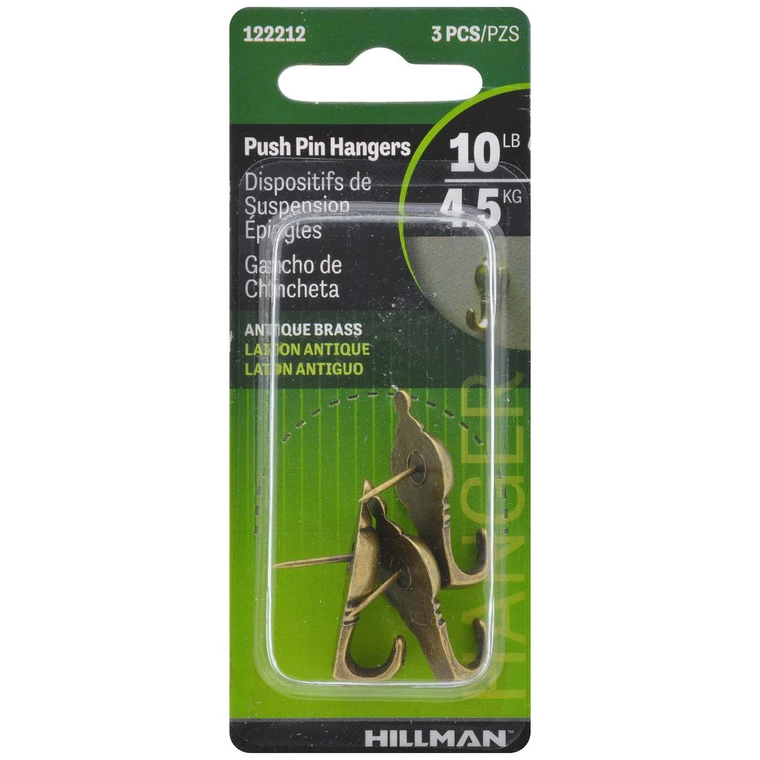 Hillman Decorative Push Pin Hangers, 122212 4 Hillman Decorative Push Pin Hangers, 122212 - Image 2