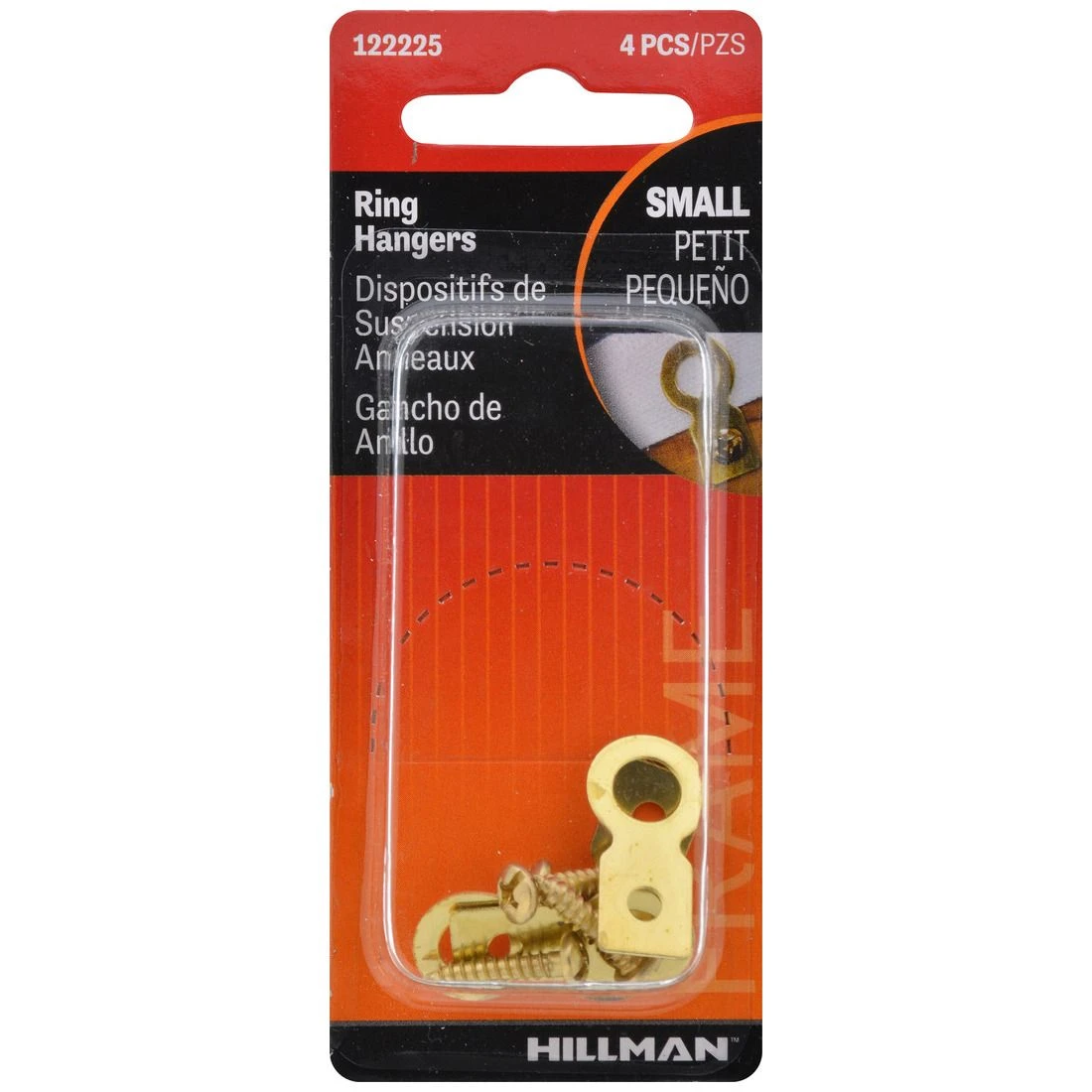 Hillman Flat Ring Hangers, 122225, Small 3 Hillman Flat Ring Hangers, 122225, Small