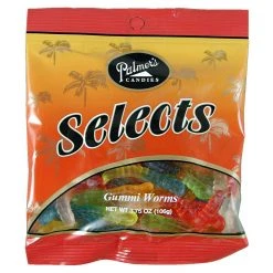 Palmer Candy Gummi Worms, 56400, 3.75 OZ