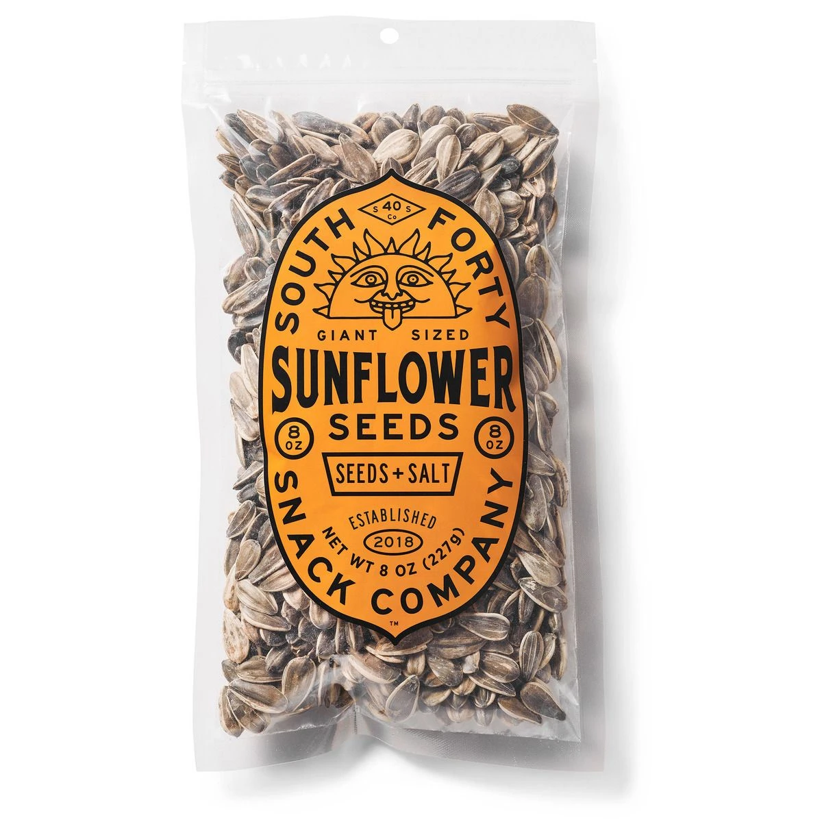 South 40 Snacks Giant Sized Sunflower Seeds + Salt, S40, 8 OZ 3 South 40 Snacks Giant Sized Sunflower Seeds + Salt, S40, 8 OZ