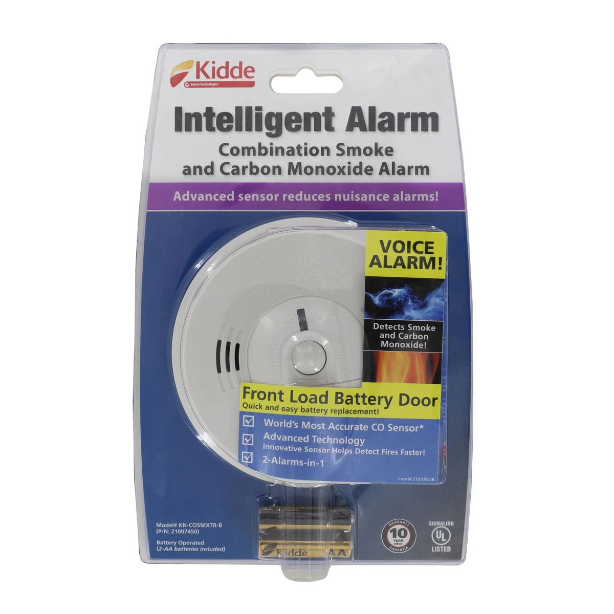 Kidde Intelligent CO / Smoke Alarm Combination with Voice Warning, 21007450 3 Kidde Intelligent CO / Smoke Alarm Combination with Voice Warning, 21007450