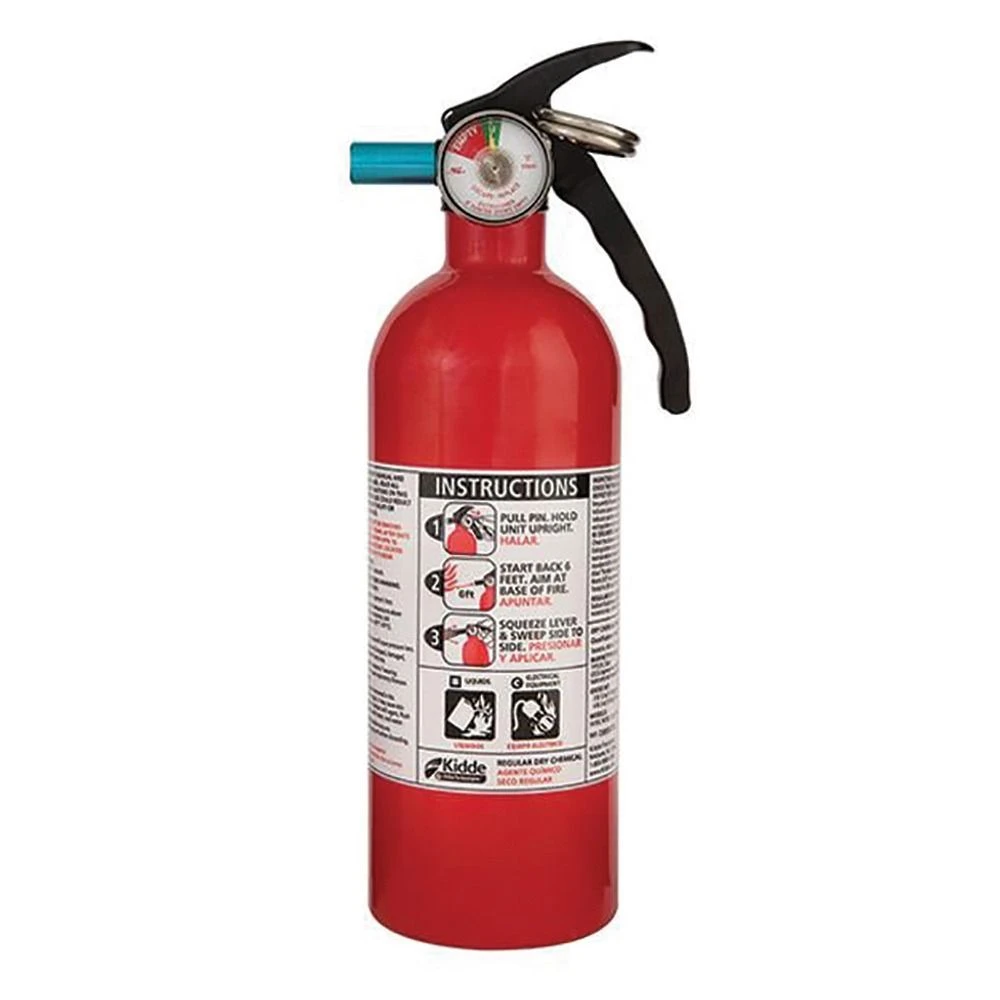 Kidde 5-B:C Rated 2 LB BC Fire Extinguisher with nylon bracket, Use on Flammable liquids, 21005944MTL 3 Kidde 5-B:C Rated 2 LB BC Fire Extinguisher with nylon bracket, Use on Flammable liquids, 21005944MTL