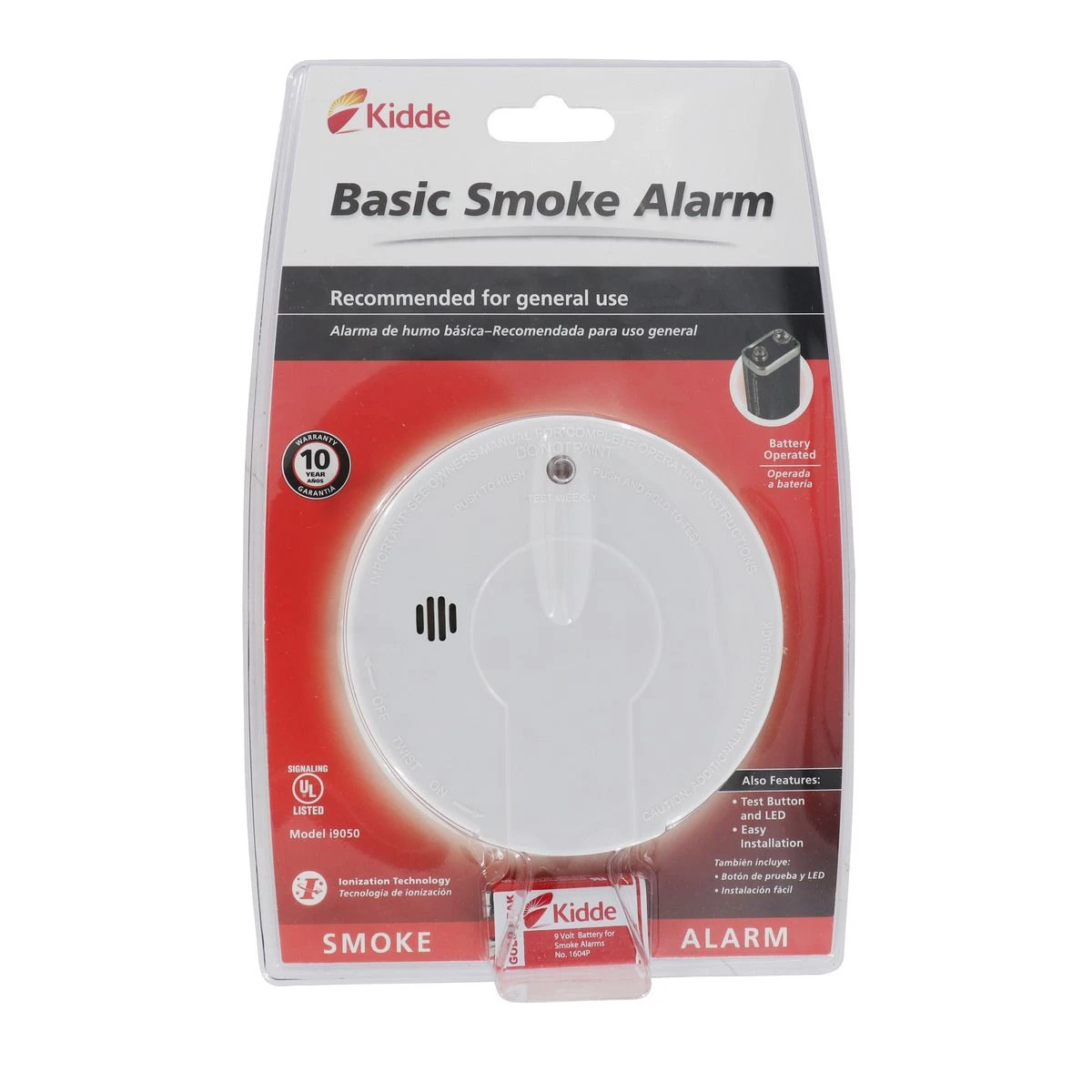 Kidde Smoke Alarm, Ionization Sensor, 44037402 3 Kidde Smoke Alarm, Ionization Sensor, 44037402