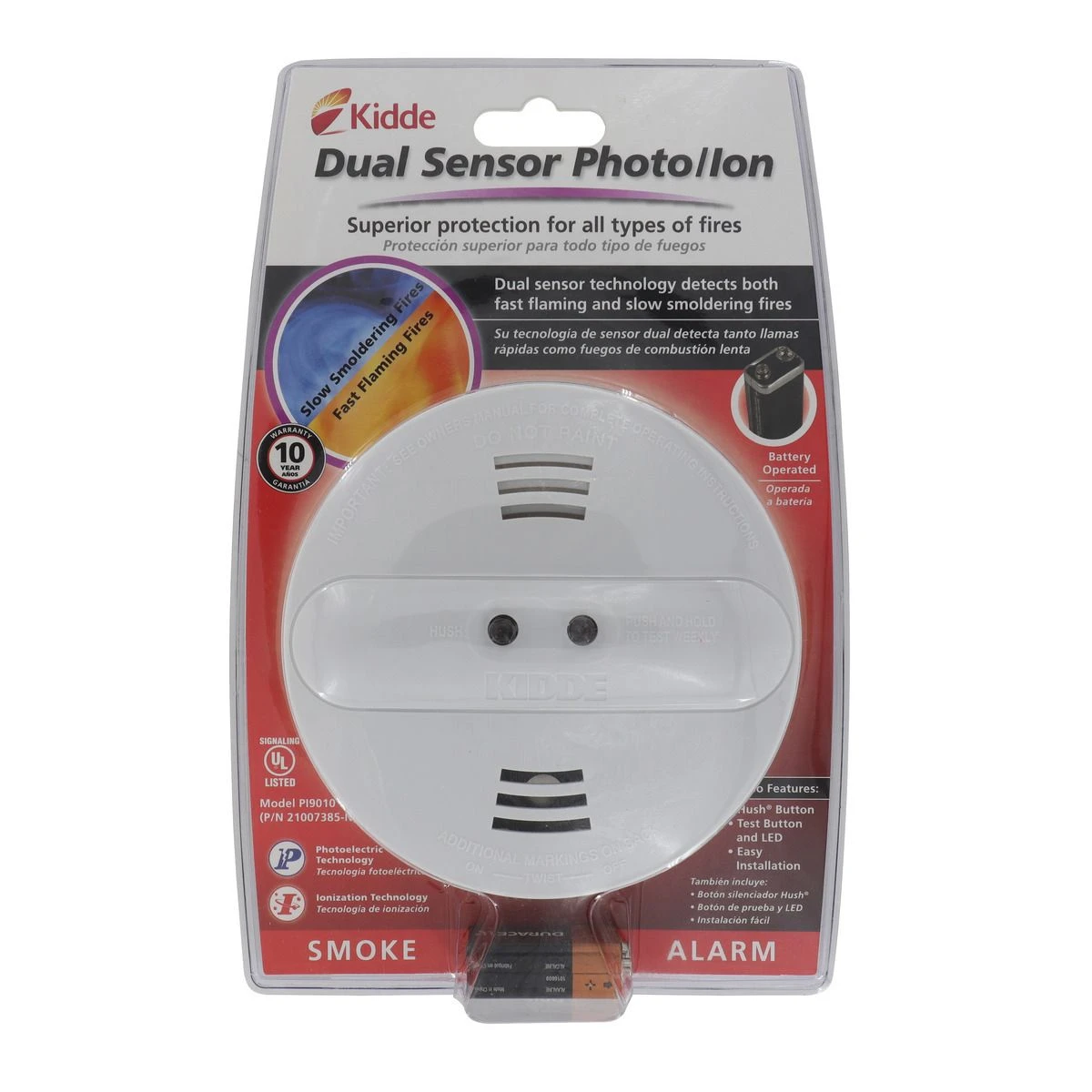 Kidde Smoke Alarm, Dual Sensor (Photoelectric / Ionization), 44200702-N 3 Kidde Smoke Alarm, Dual Sensor (Photoelectric / Ionization), 44200702-N