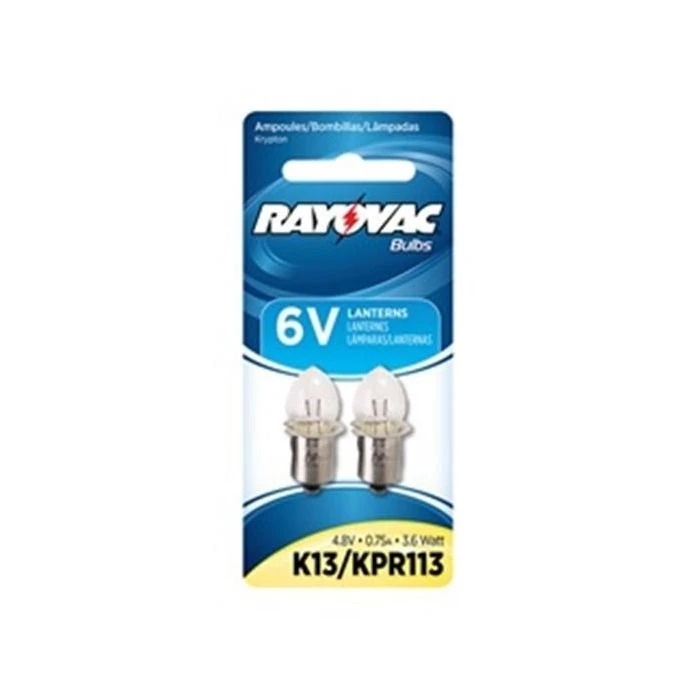 Rayovac 6V Krypton Bulb 2-Pack, K13-2TB 3 Rayovac 6V Krypton Bulb 2-Pack, K13-2TB