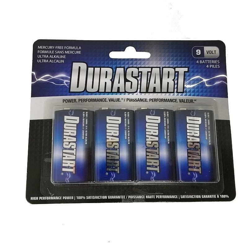 Durastart Alkaline Battery, 4-Pack, DS-9V4ALK, 9V 3 Durastart Alkaline Battery, 4-Pack, DS-9V4ALK, 9V