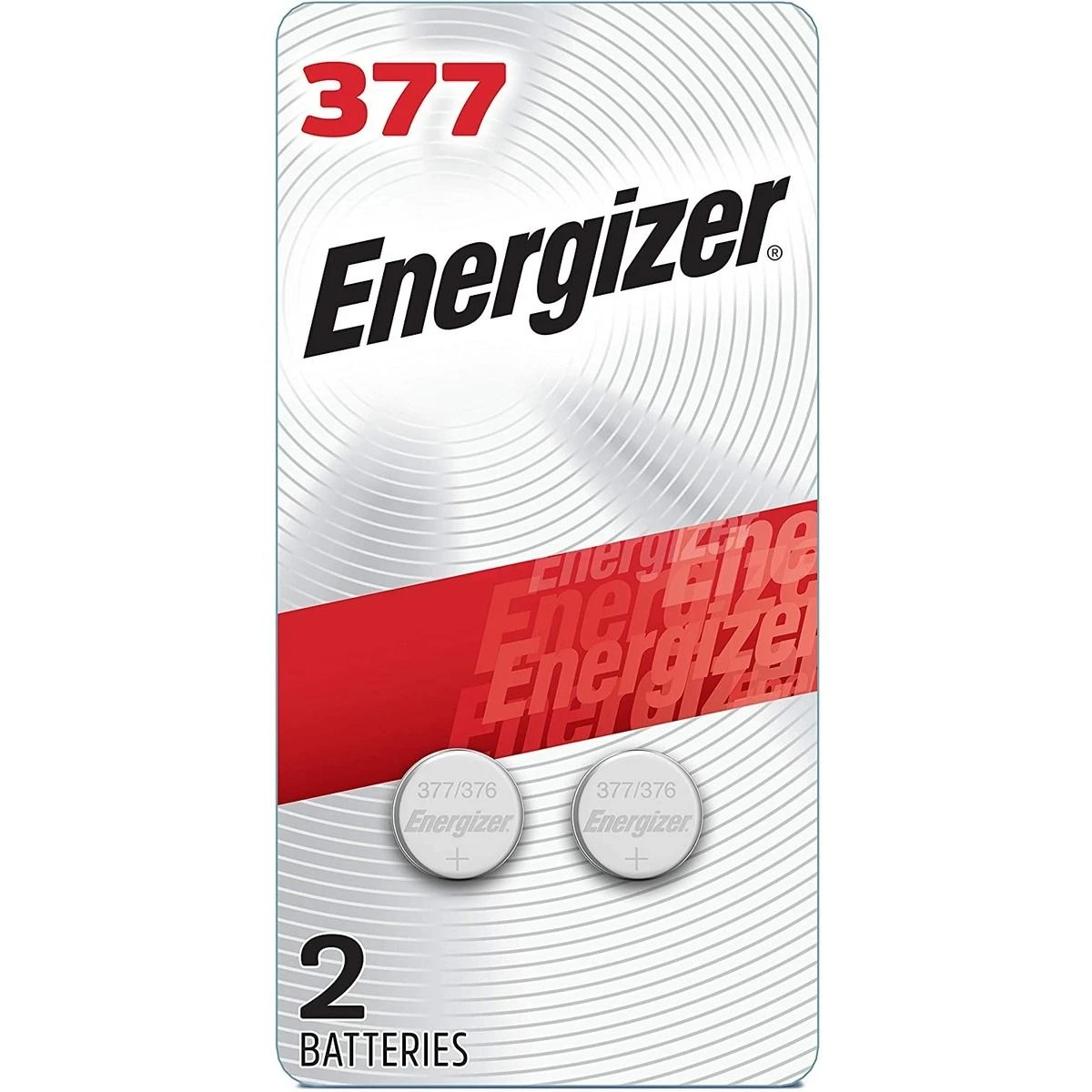 Energizer Silver Oxide Alkaline Batteries, 2-Pack, 377BPZ, 377 / 376 3 Energizer Silver Oxide Alkaline Batteries, 2-Pack, 377BPZ, 377 / 376