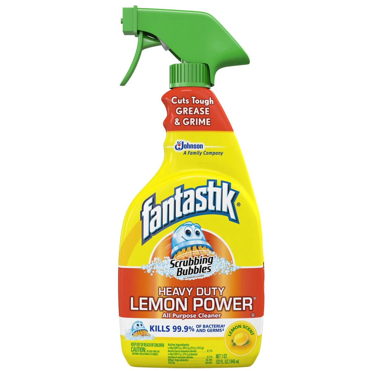 Scrubbing Bubbles Fantastik Lemon Scent All-Purpose Cleaner, 71630, 32 OZ 3 Scrubbing Bubbles Fantastik Lemon Scent All-Purpose Cleaner, 71630, 32 OZ