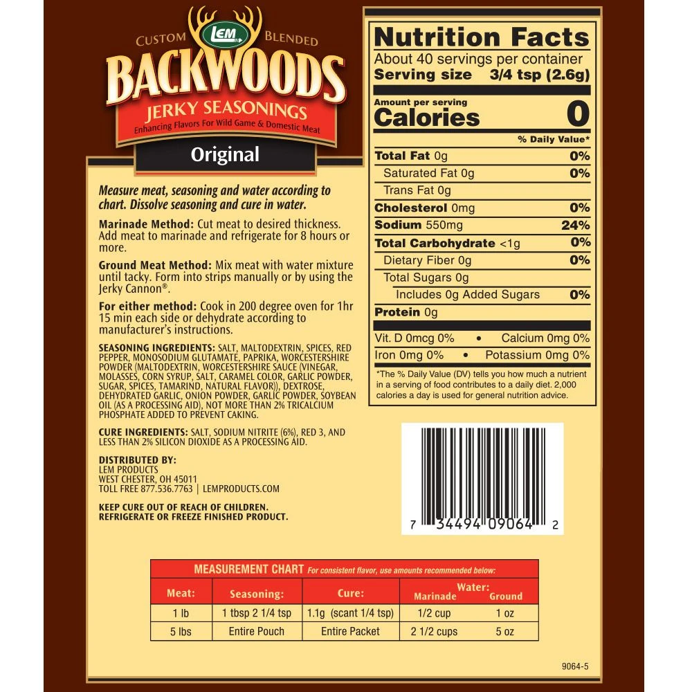 Backwoods Original Jerky Seasoning, 9064, 3.6 OZ 4 Backwoods Original Jerky Seasoning, 9064, 3.6 OZ - Image 2