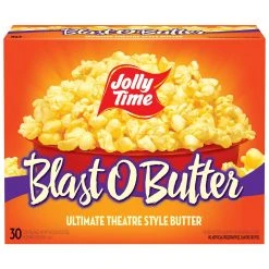 Jolly Time Microwave Popcorn, Blast O Butter, 30-Pack, 939, 3.2 OZ