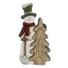 Alpine Snowman and Wood-like Tree Statue with LED Lights and Timer, BEH276HH -Deals Home Goods Store sftp a s assets20220524000000067