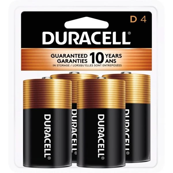 Duracell Coppertop Alkaline Batteries, 4-Pack, MN1300R4Z, D 3 Duracell Coppertop Alkaline Batteries, 4-Pack, MN1300R4Z, D
