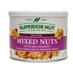 Superior Nut Company Mixed Nuts (up to 50% peanuts), 258, 8 OZ